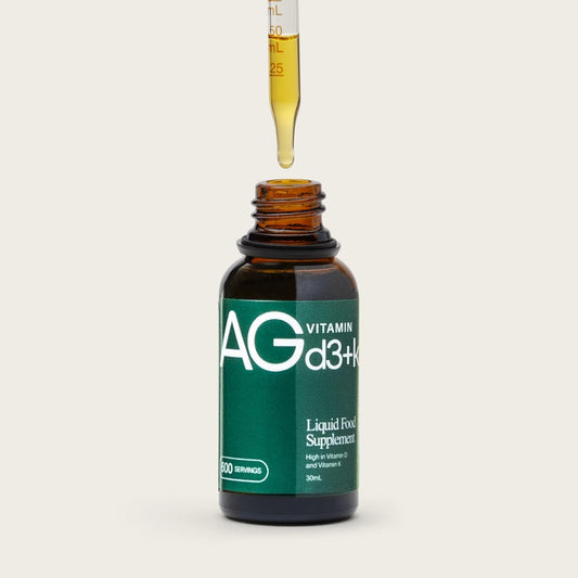 AG1 Vitamin D3 K2 Drops, 1000IU of Vitamin D3 and 1000mcg of K2 per Serving, Formulated Separately in Oil Form for Higher Bioavailability (Athletic Greens)