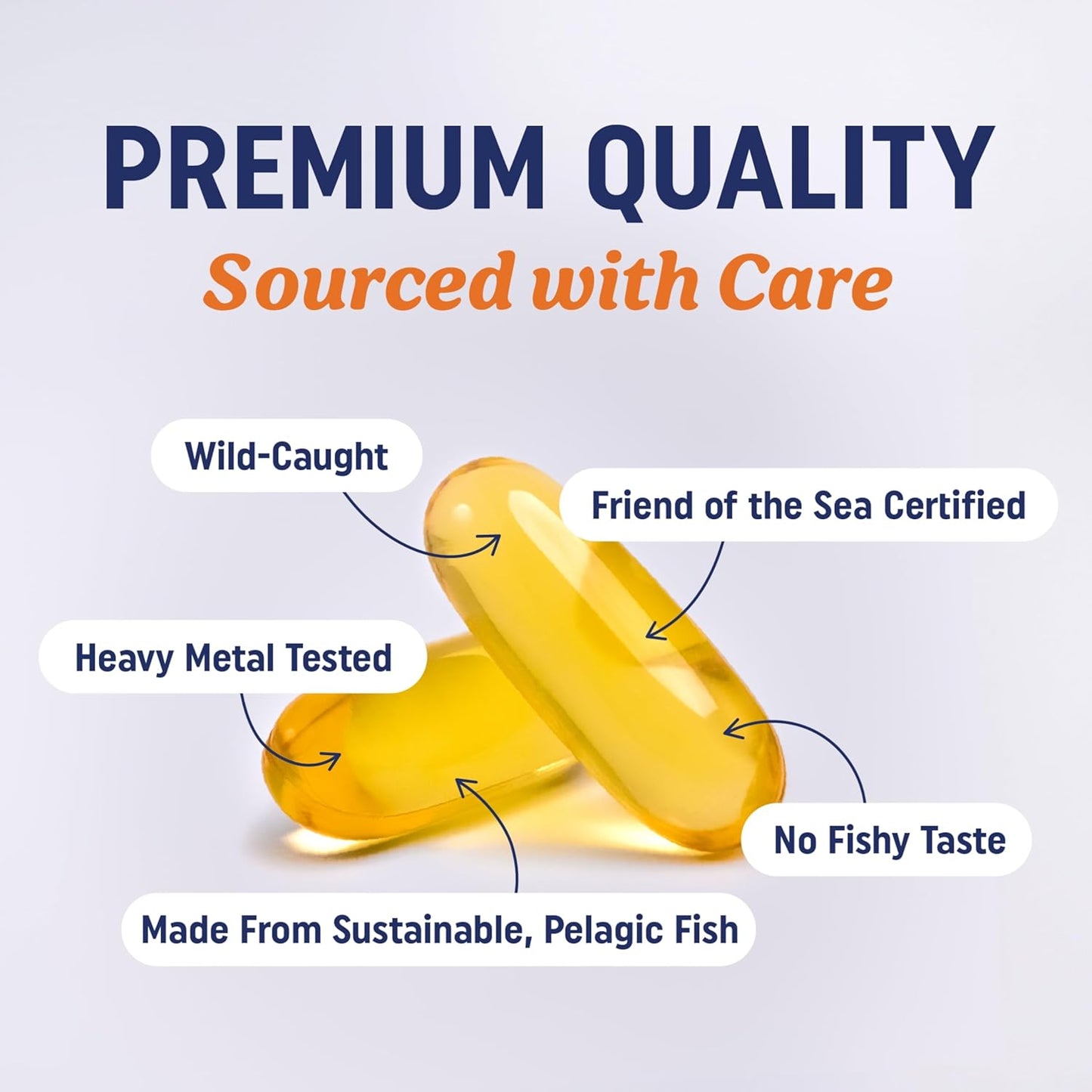 Triple Strength Omega 3 Fish Oil 1200 mg | EPA & DHA | Wild Caught, Sustainably Sourced Omega-3 Fatty Acids | Premium Burpless Omega3s | Best Essential Fatty Acids Softgel Supplements (30 Ct)