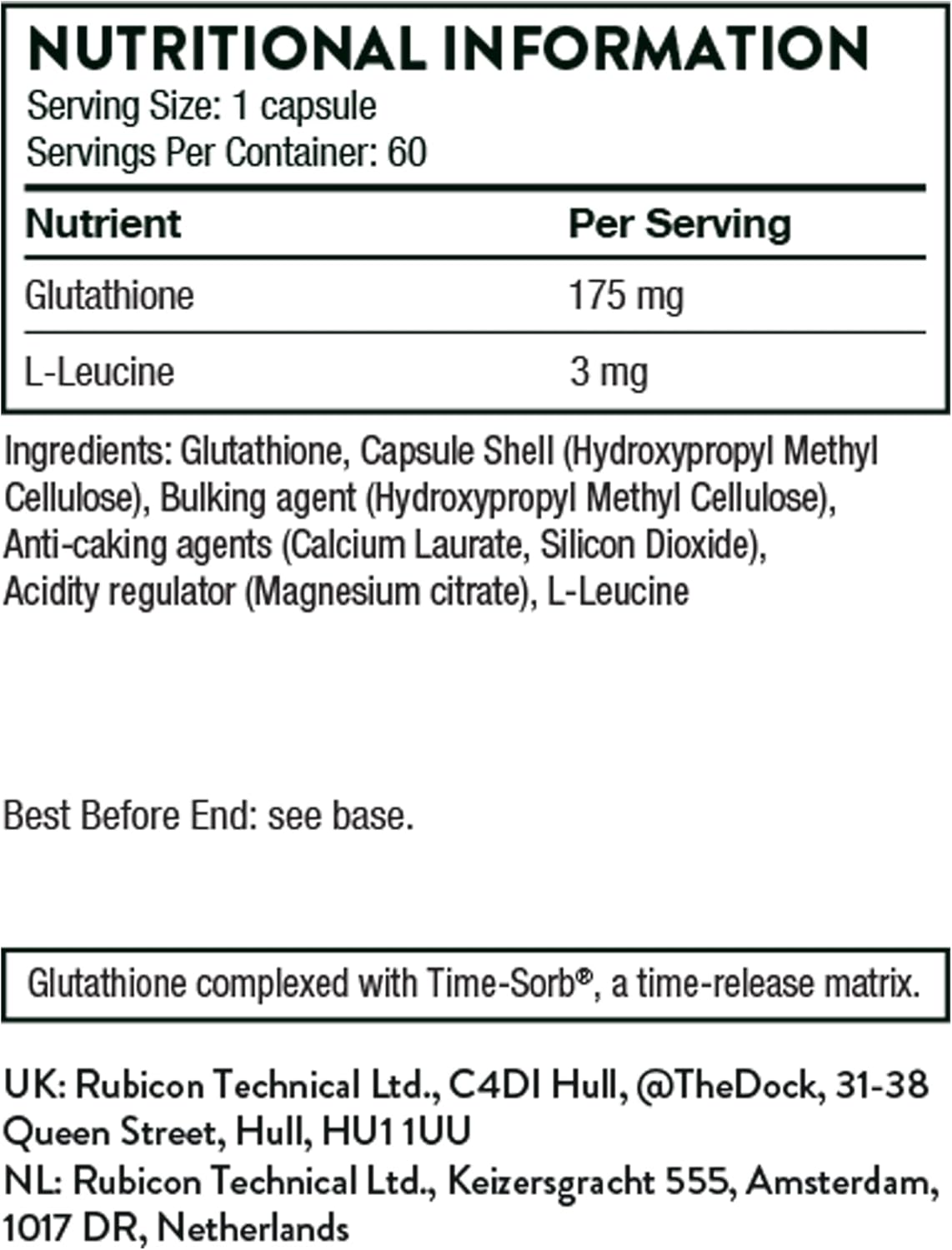 Thorne Glutathione-SR - Sustained-Release Supplement - 60 Capsules