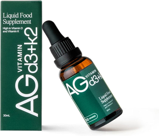 AG1 Vitamin D3 K2 Drops, 1000IU of Vitamin D3 and 1000mcg of K2 per Serving, Formulated Separately in Oil Form for Higher Bioavailability (Athletic Greens)