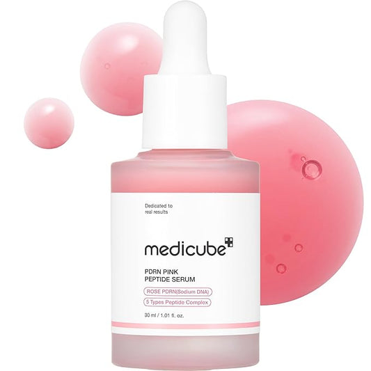 medicube PDRN Pink Peptide Serum, Pink glow serum, Peptide, Niacinamide, Hydrating & Moisturizing & Firming, Uneven Skin Tone, Korean Skincare | 1.01 fl.oz.