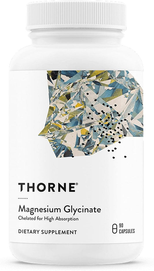 THORNE - Magnesium Glycinate - Support Restful Sleep, Muscle Relaxation, Heart Health, and Metabolism* - Chelated Magnesium Capsules - 90 Servings