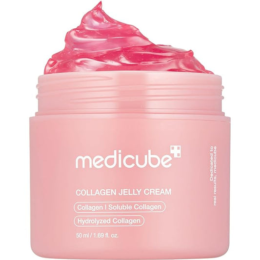Medicube Collagen Jelly Cream- Niacinamide & Freeze-Dried Hydrolyzed Collagen - Boosts skin's barrier hydration and gives 24h Glow & Lifted Look