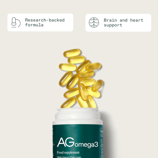 AG1 Omega 3 Fish Oil Supplement Softgel Capsules | EPA & DHA Fatty Acids from Wild-Caught Fish | 90 Count 2,000 mg Athletic Greens