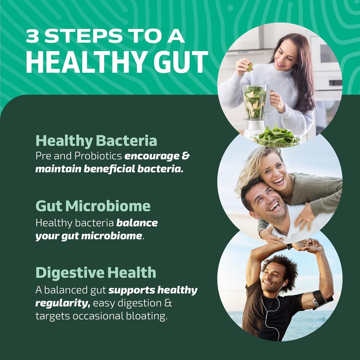 Probiotic and Prebiotic Capsules | Synbiotic Gut Health & Bloating Support for Women & Men | Enzymes with Pre and Probiotics for Gut Health Supplements | 20 Billion CFU | Non-GMO, Vegetarian | 60 Ct