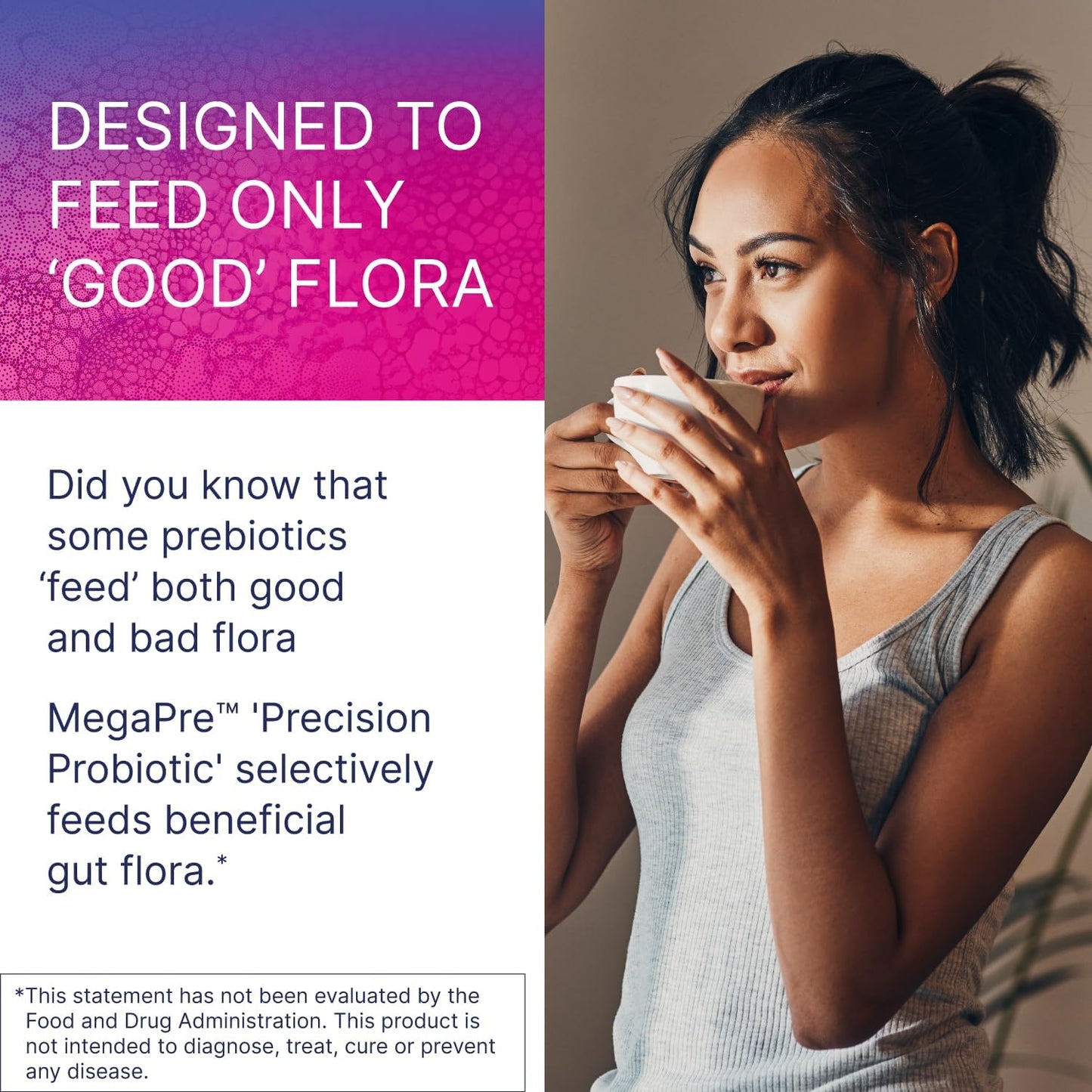 Microbiome Labs MegaPre DF - Dairy-Free Prebiotic Fibre Supplement for Gut Health with Clinically Tested Oligosaccharides – Prebiotics for Akkermansia muciniphila & Microbial Diversity (180 Capsules)