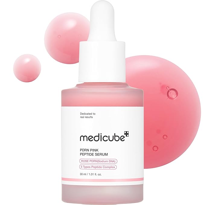 medicube PDRN Pink Peptide Serum, Pink glow serum, Peptide, Niacinamide, Hydrating & Moisturizing & Firming, Uneven Skin Tone, Korean Skincare | 1.01 fl.oz.
