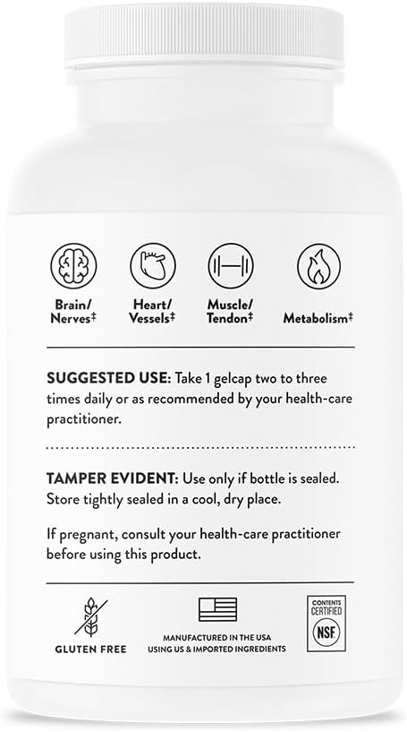 THORNE - Super EPA - Omega-3 Fatty Acids EPA 425mg & DHA 270mg Supplement - Support Brain, Cardiovascular, Joints & Skin* - Gluten, Dairy & Soy-Free - 90 Gelcaps