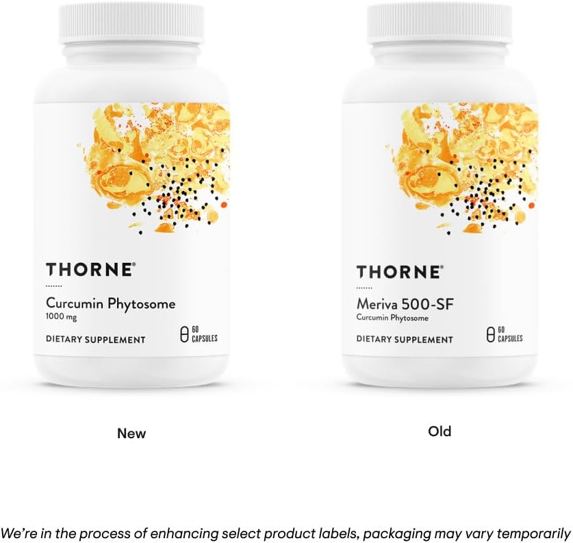 THORNE - Curcumin Phytosome 1000 mg (Meriva) - Clinically Studied, High Absorption - Supports Healthy Inflammatory Response in Joints, Muscles, GI Tract, Liver, and Brain* - 60 Capsules - 30 Servings
