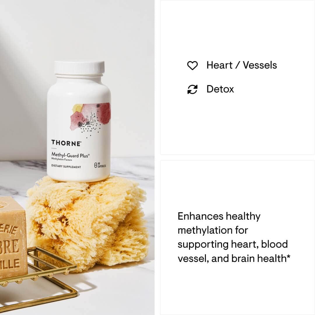 THORNE - Methyl-Guard Plus - Active folate (5-MTHF) with Vitamins B2, B6 & B12 - Supports methylation & Healthy Level of homocysteine* - Gluten, Dairy & Soy-Free - 90 Capsules