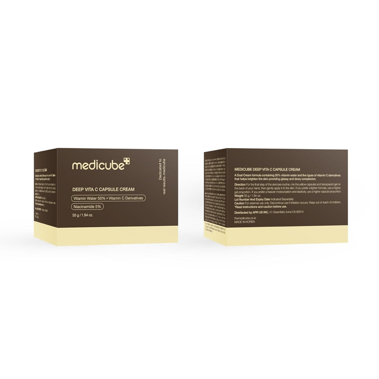 medicube Deep Vitamin C Golden Capsule Face Moisturizer - Liposome Capsules For Wrinkles, Skin Radiance - Transparent Gel for Glow Hydration